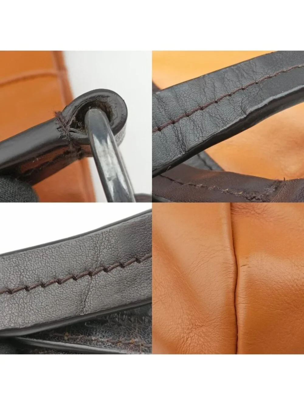 Saint Laurent Nadja Brown Leather Handbag